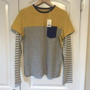 Boden boys colorblock tee shirt 15-16 NWT